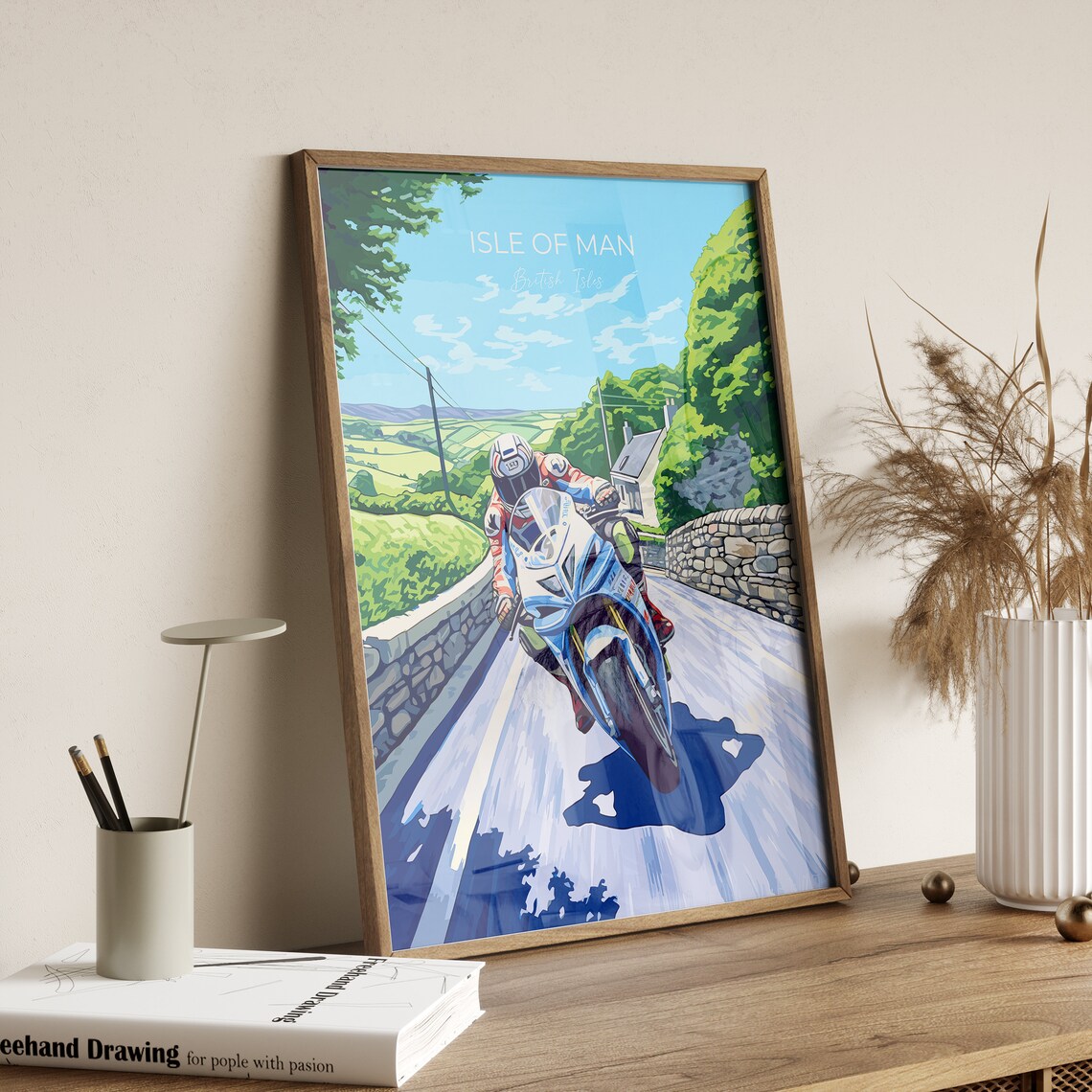 Isle of Man Motorbike Racing Travel Poster - Image 2