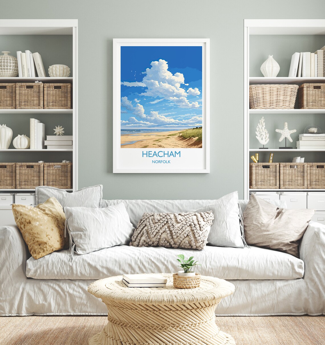 Heacham Beach Travel Poster, Norfolk England - Image 4