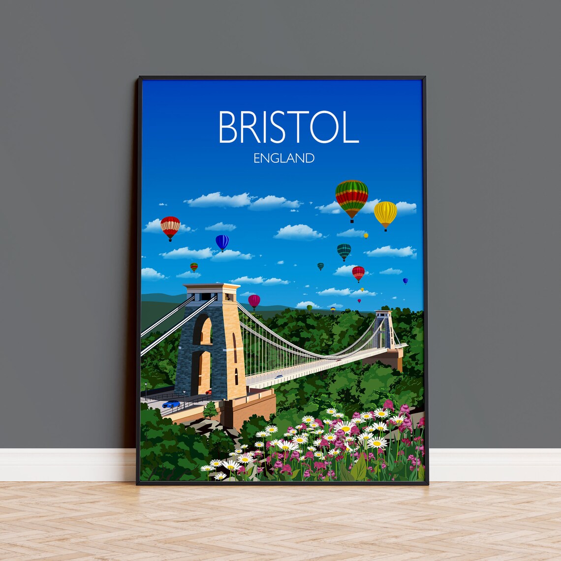 Bristol Travel Poster, England UK Travel Poster
