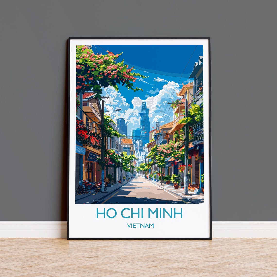Ho Chi Minh Travel Print Travel Poster Of Ho Chi Minh Vietnam Asia Ho Chi Minh Art Lovers Gift Vietnam Gift Wall Art Print