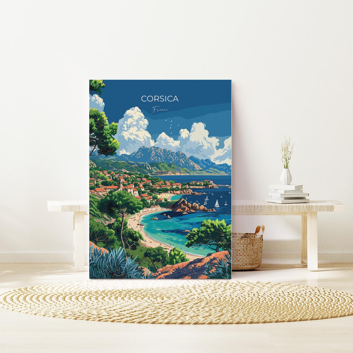 Corsica Travel Poster Wall Art Travel Poster Of Corsica Corsica Art Lovers Gift France French Art Gift - Image 2
