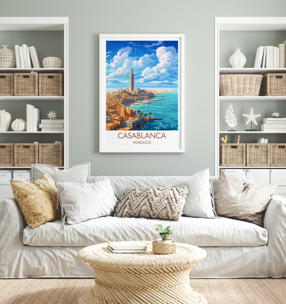 Casablanca Travel Poster, Morocco City Art Print - Image 4
