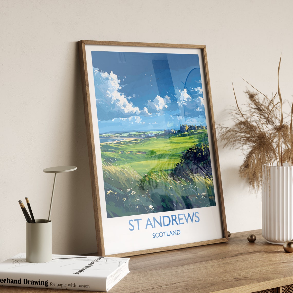 St Andrews Scotland Golf Links Course Seaside Vintage Poster - Image 2