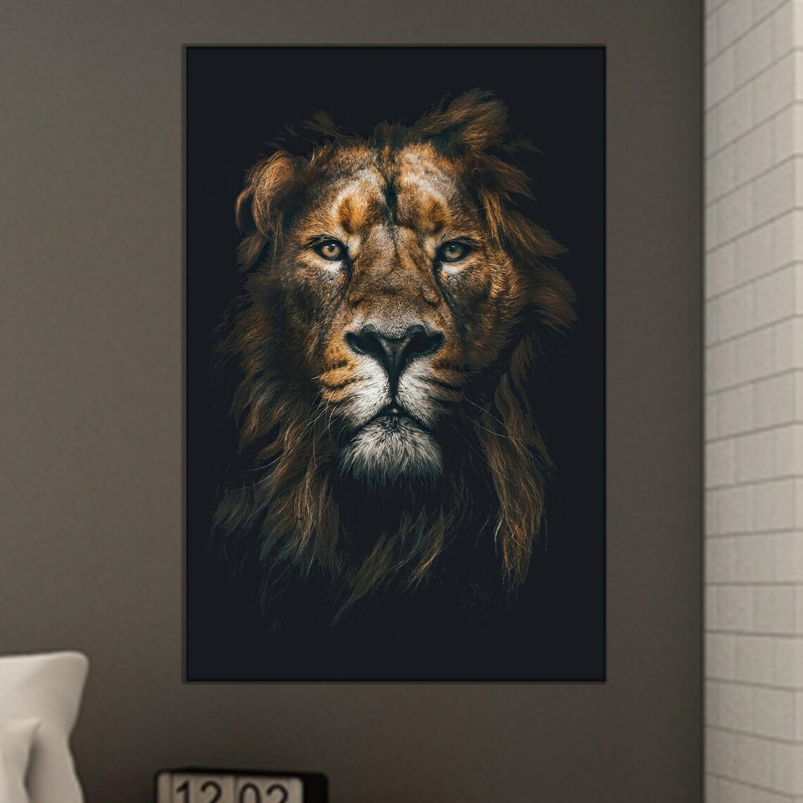 Majestic Lion Portrait, Jungle King Art Print