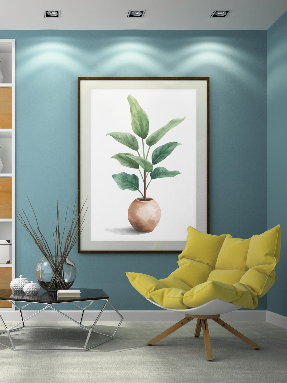Minimalist Botanical Wall Art Modern Poster Scandinavian Home Decor