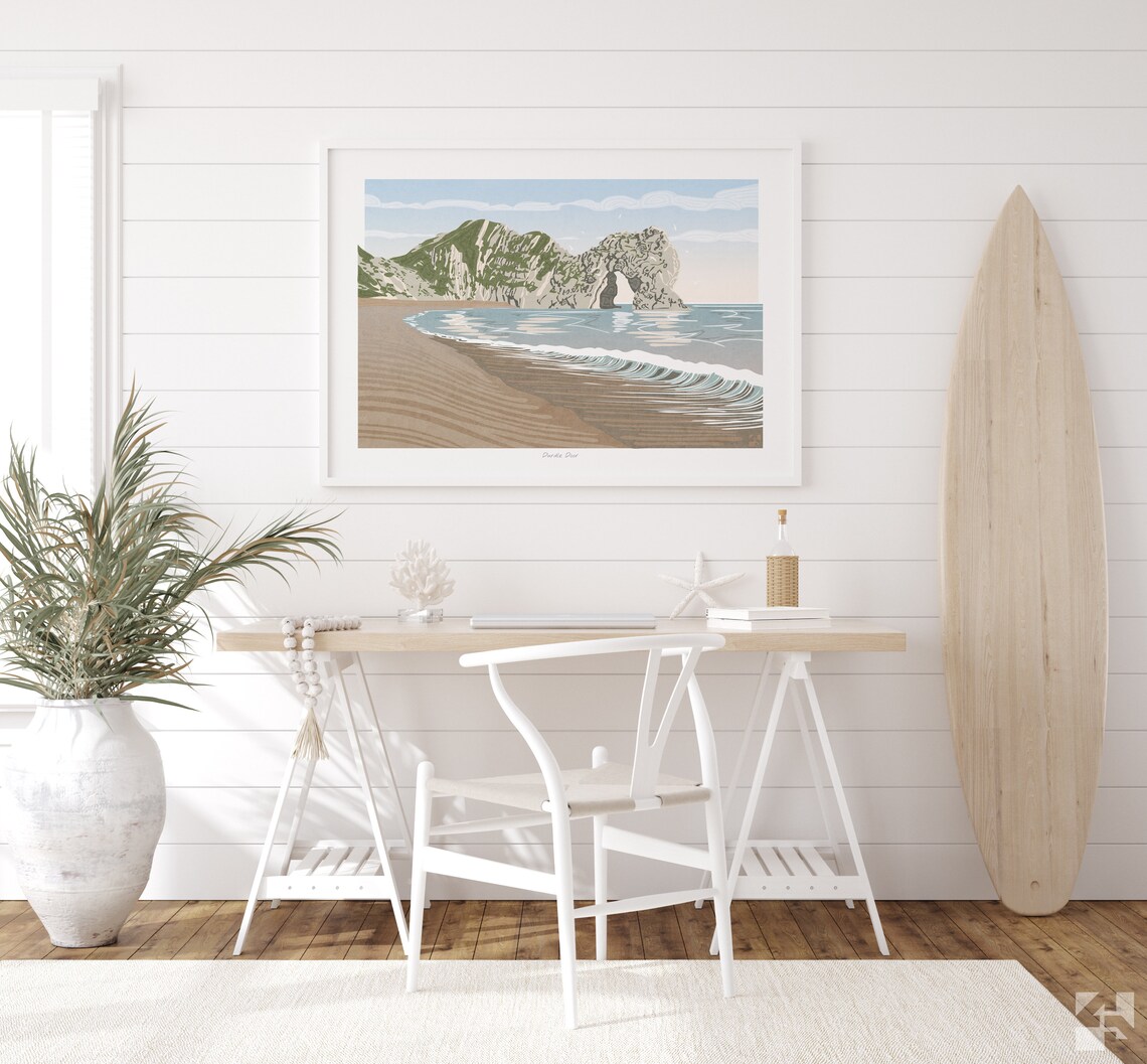 Durdle Door Dorset England Travel Poster, Landscape - Image 2