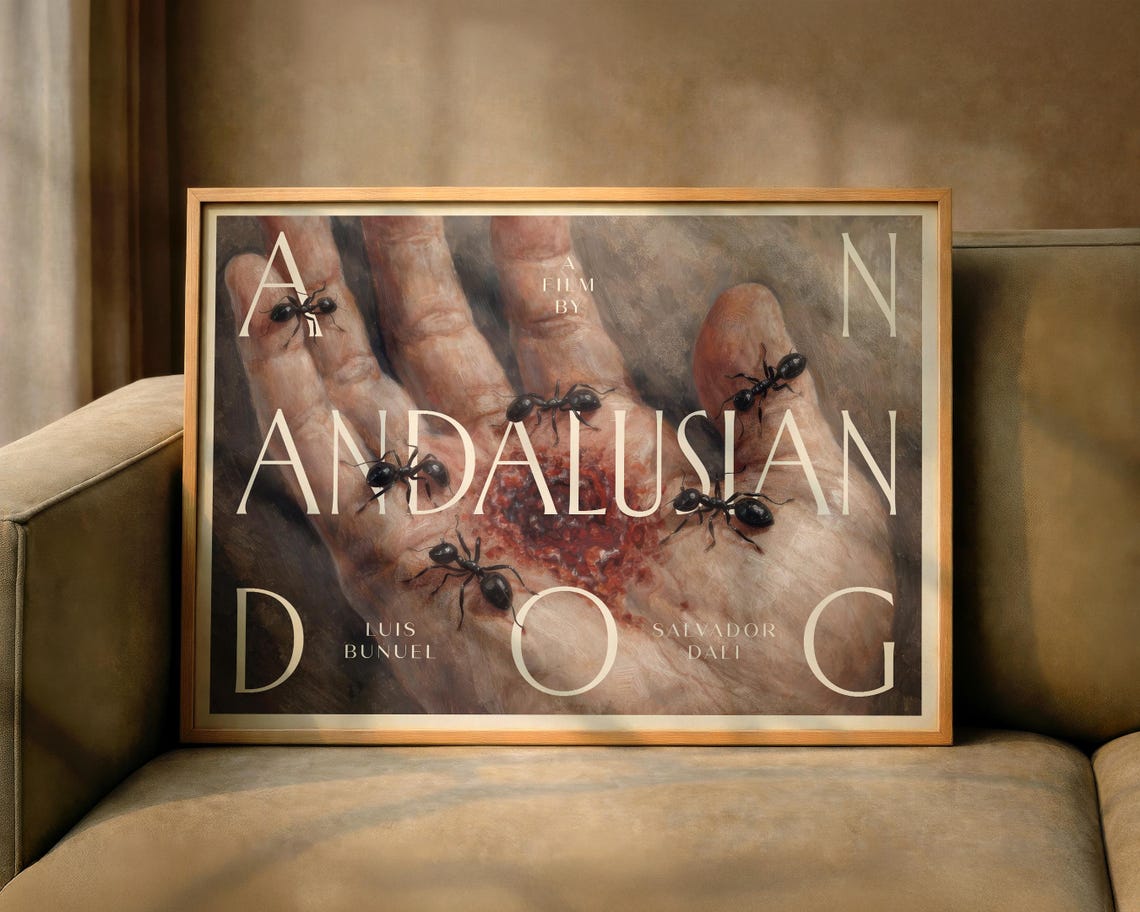 An Andalusian Dog Bunuel Dali 1929 Surreal Alternative Film Poster
