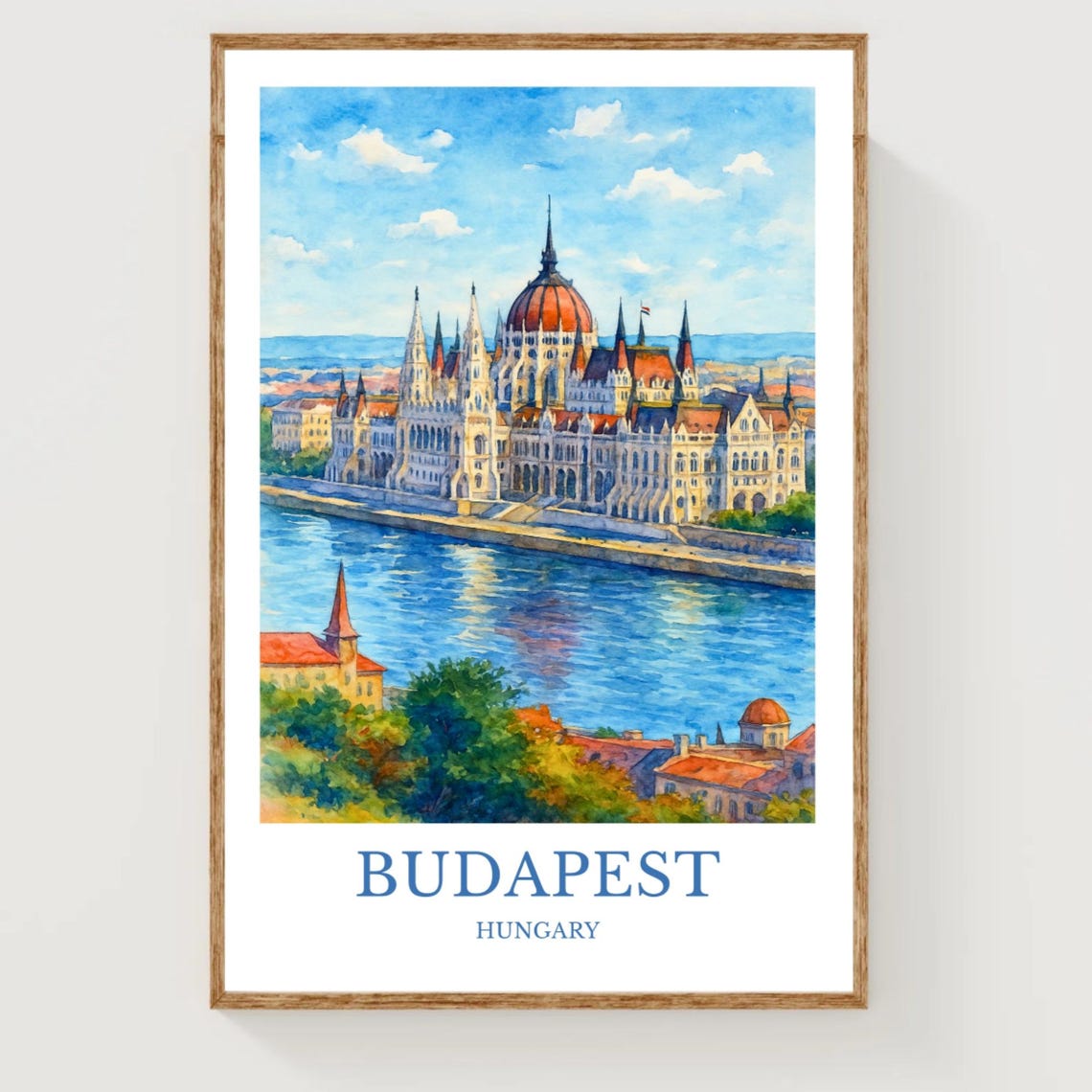 Budapest Travel Poster
