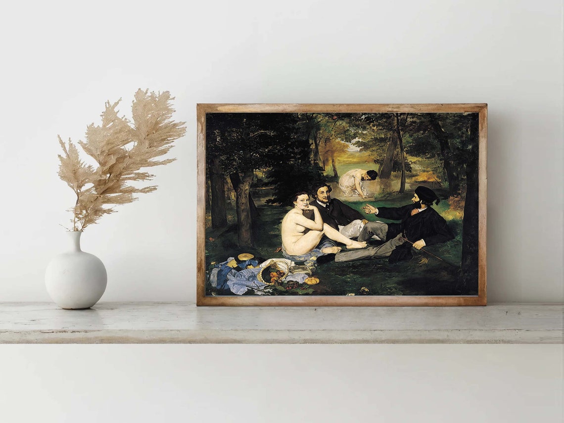 Manet Luncheon on the Grass Bold French Masterpiece Classic Poster - Image 5