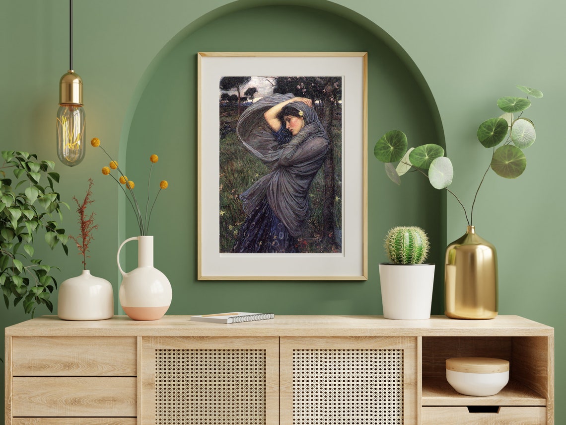 John William Waterhouse Boreas Windblown Veil Woman Art Poster - Image 4