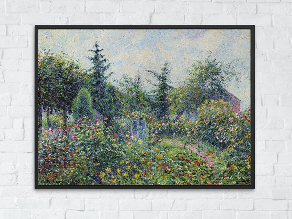 Camille Pissarro Garden and Chicken Coop Flower Garden Poster - Image 6
