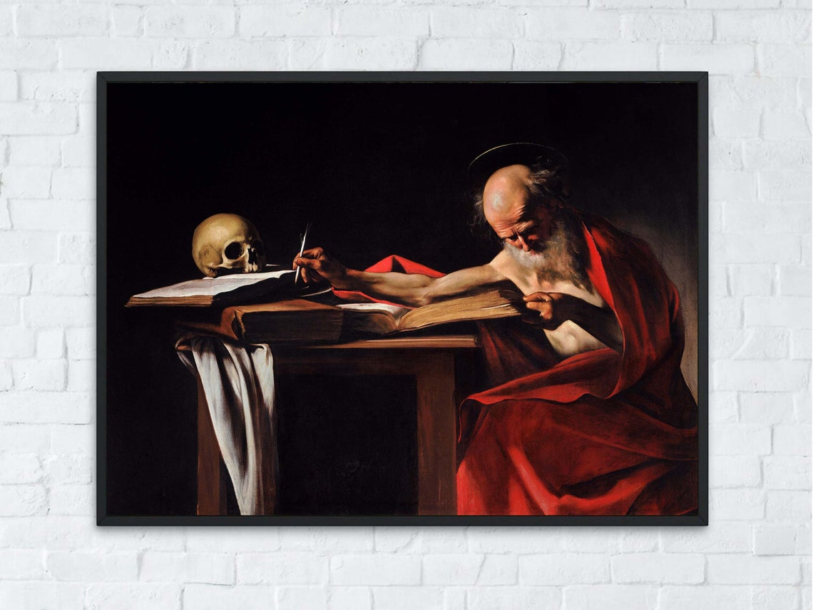Caravaggio Saint Jerome Writing Baroque Masterpiece Art Poster - Image 4
