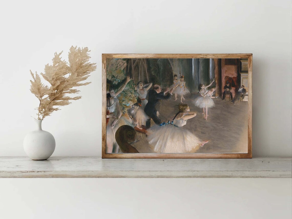Edgar Degas The Dancing Class Painting Wall Art Decor Famous Portrait Print Fine Art Instant - Image 2
