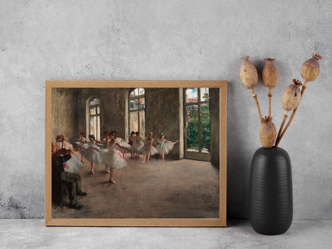 Edgar Degas Ballet Rehearsal Elegant Studio Dancers Classic Print - Image 2
