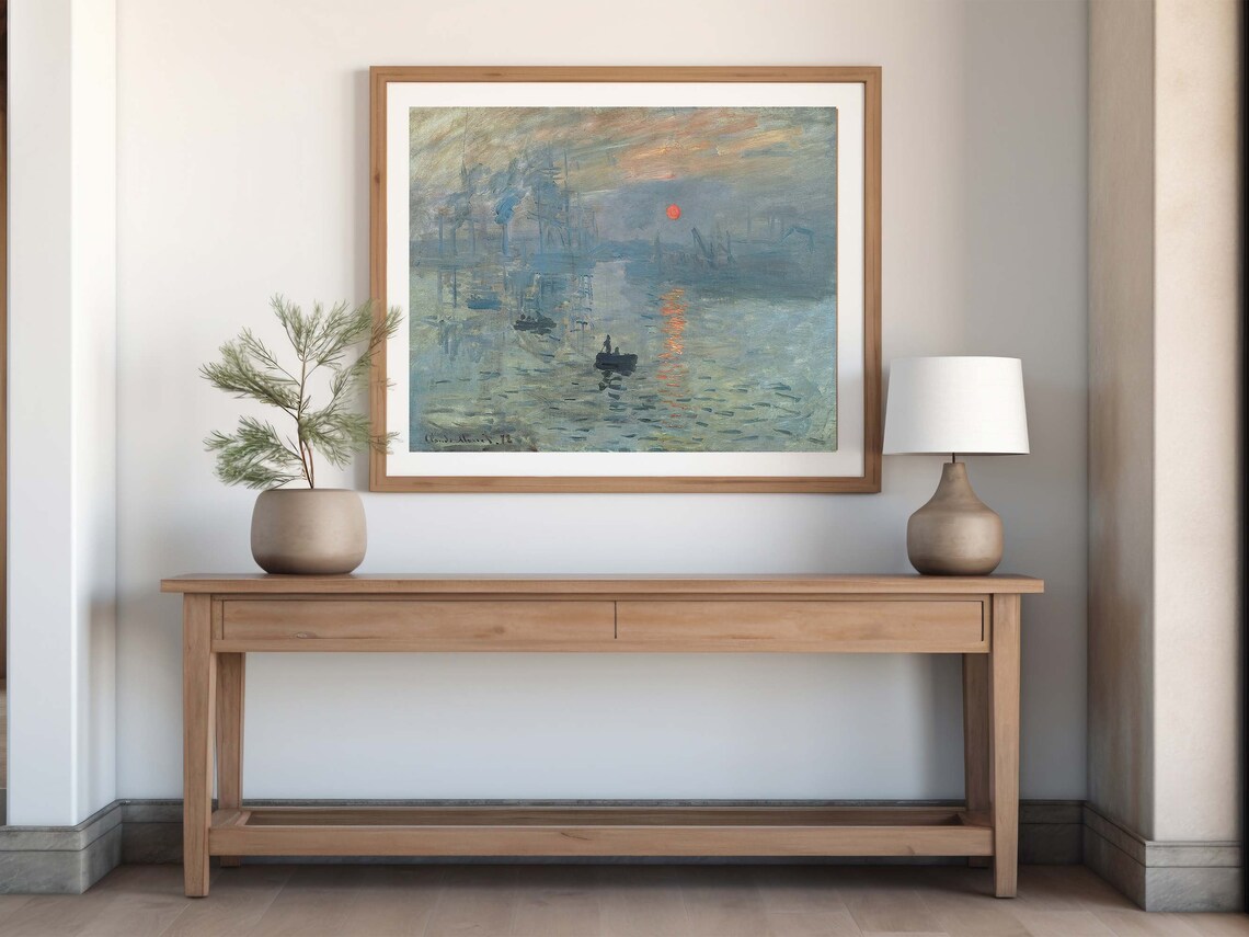 Claude Monet Landscape Poster Impression Sunrise By Claude Monet Sea Print Monet Wall Art Instant - Image 7