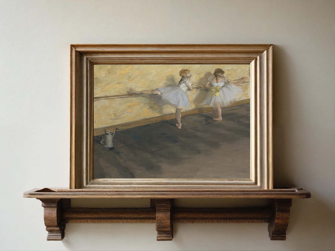 Edgar Degas Dancers at the Barre Ballet Practice Classic Print