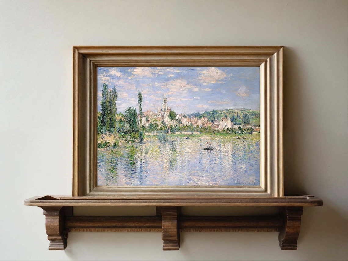 Claude Monet Vetheuil in Summer Seine Village Riverside Print - Image 8