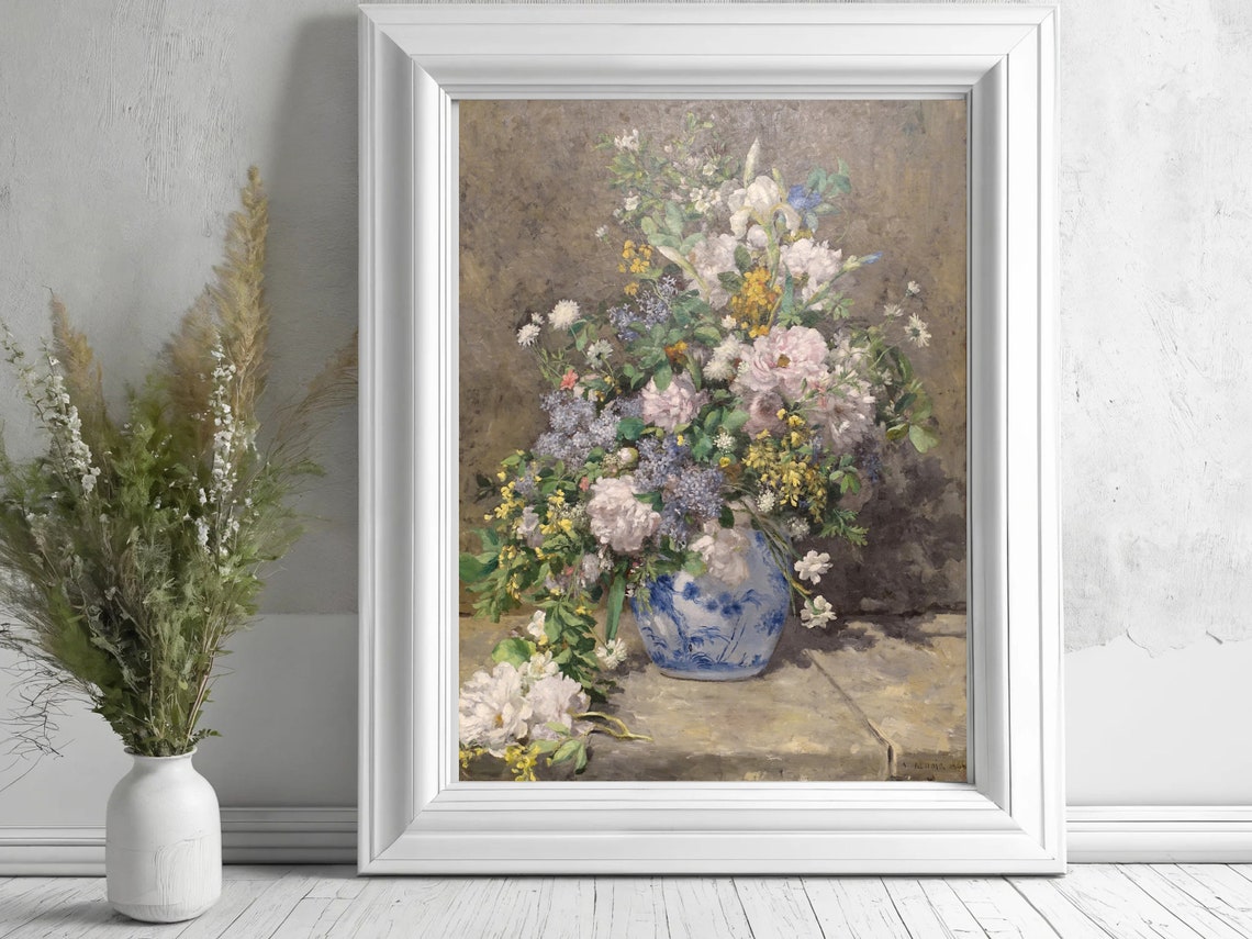 Pierre Auguste Renoir Spring Bouquet Floral Still Life Painting Print - Image 6
