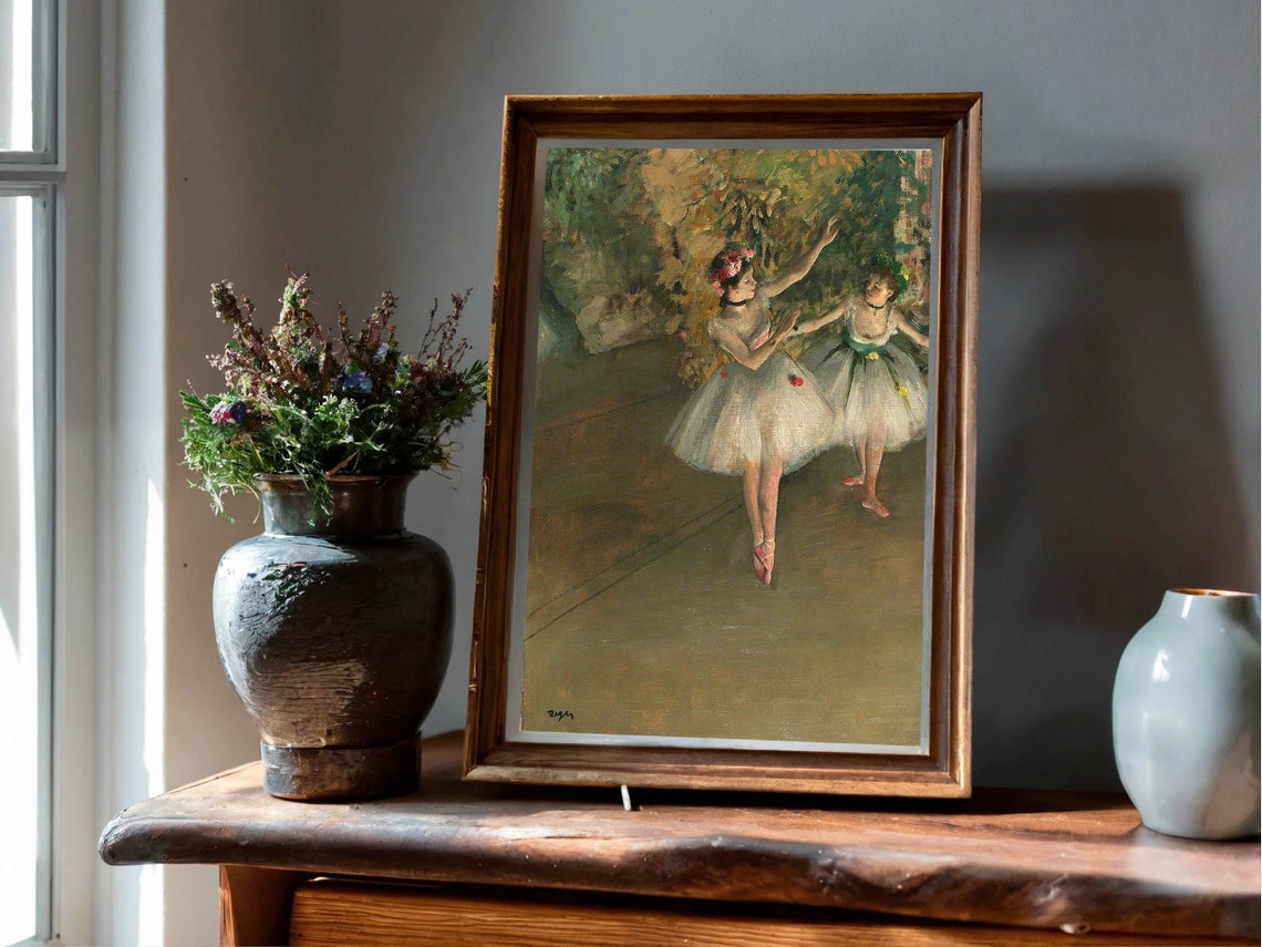 Edgar Degas Two Dancers on Stage Elegant Performance Classic Print - Image 7