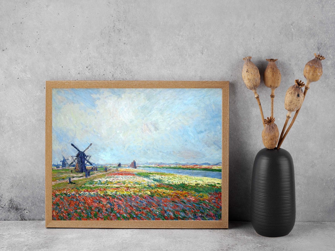 Claude Monet Colorful Dutch Tulip Fields near The Hague Poster - Image 4