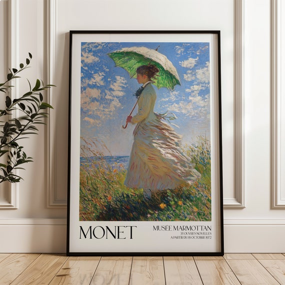 Claude Monet Poster Exhibition Print Vintage Home Decor Floral Art