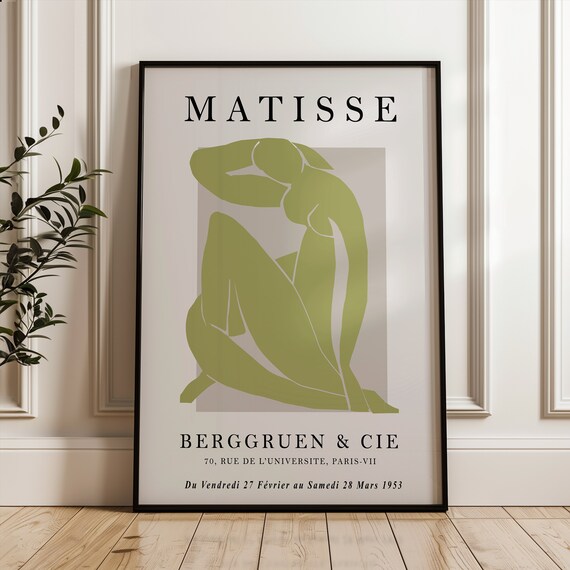 Henri Matisse Seated Figure Green Cutout Berggruen Paris 1953 Print