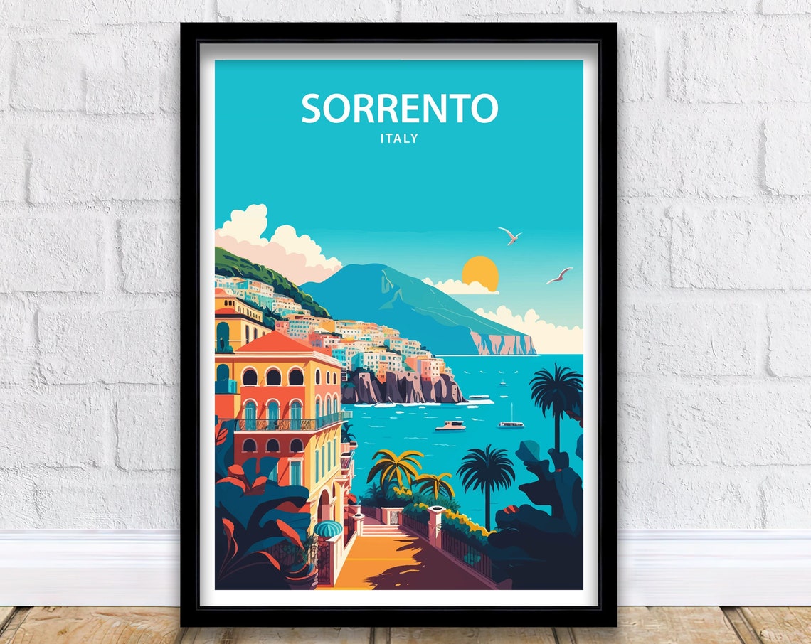 Sorrento Art Print Sorrento Poster Sorrento Print Italy Poster Wall Art Travel Poster Sorrento Art Print Italy Print
