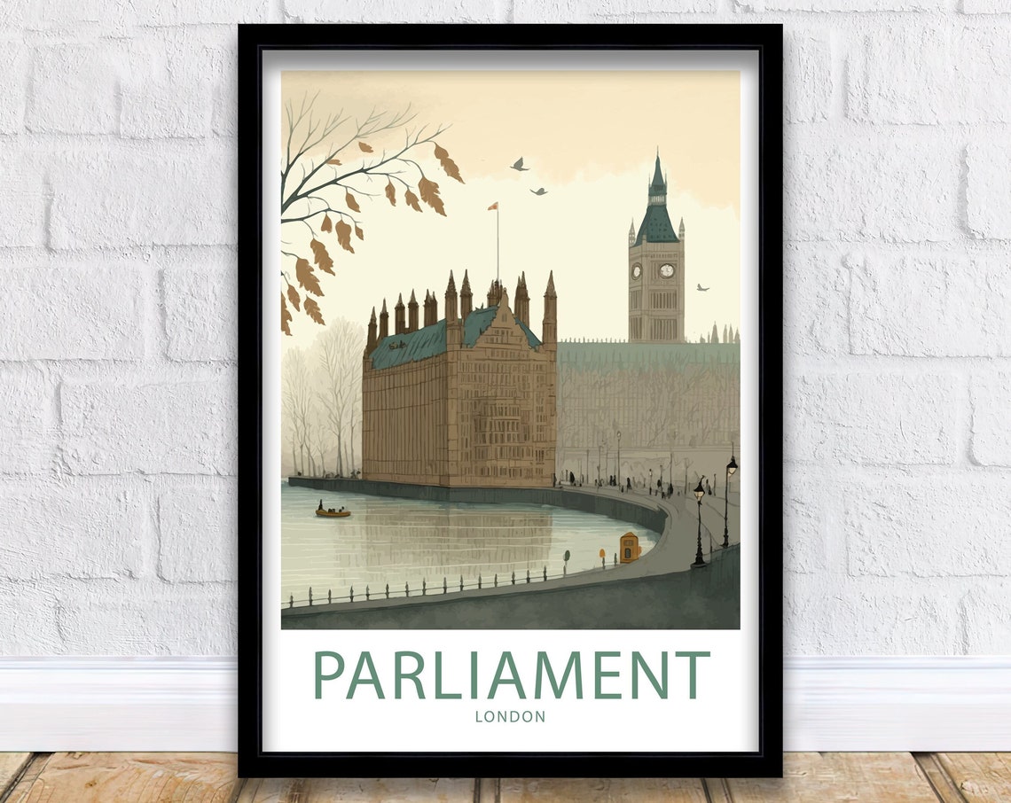 Houses Of Parliament Travel Print Wall Art Houses Of Parliament Travel Poster Gift Houses Of Parliament Scenic Wall Art Big Ben Travel Print