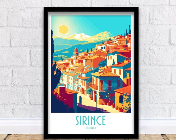 Sirince Turkey Travel Poster, Europe Wall Art