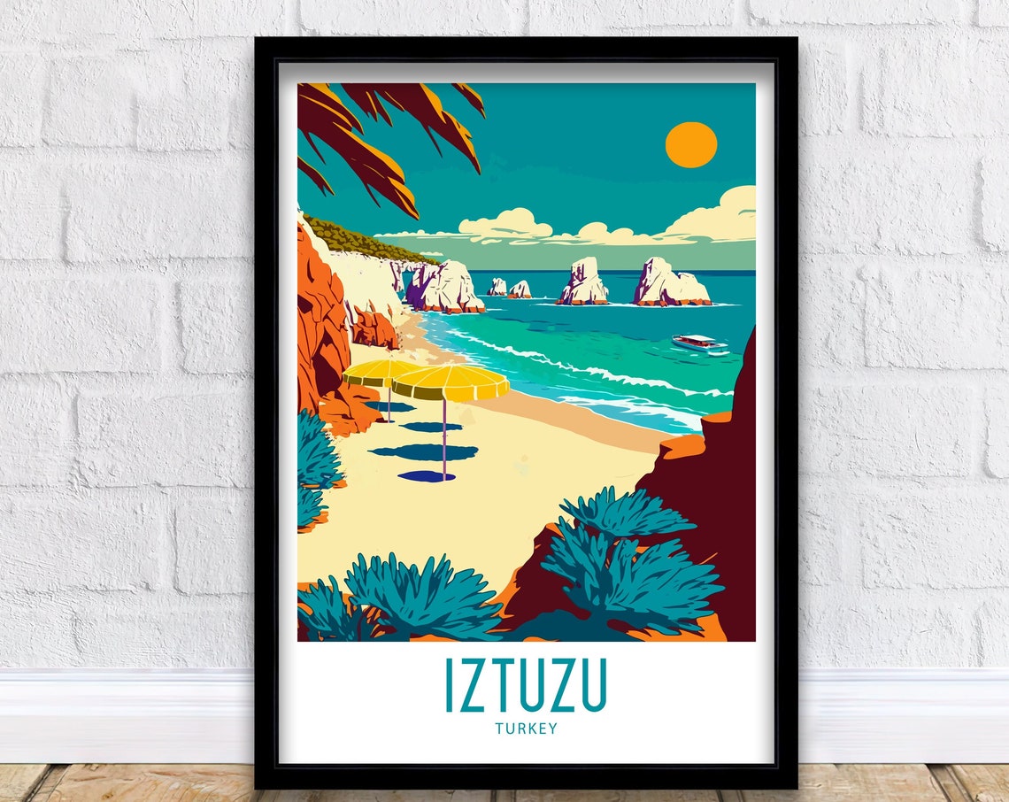 Iztuzu Travel Print Wall Art Iztuzu Turkey Travel Poster Gift Iztuzu Turkey Scenery Art Iztuzu Turkey Gift Wall Art Iztuzu Scenic Poster