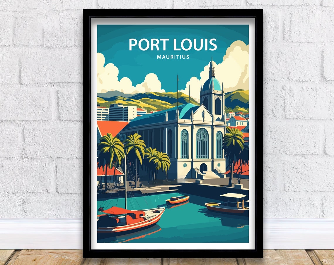 Port Louis Travel Print Wall Art Port Louis Travel Poster Gift For Port Louis Scenery Wall Art Port Louis Mauritius Gift Wall Art Port Louis