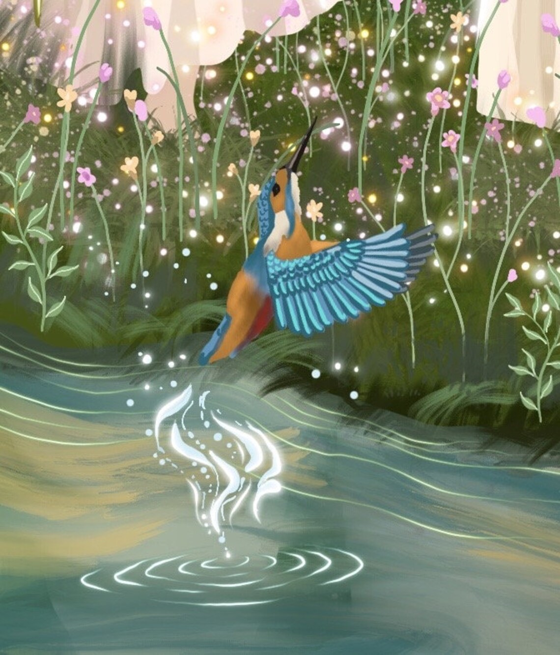 Dancing Willow Art Print, Goddess Friendship Tree - Image 2