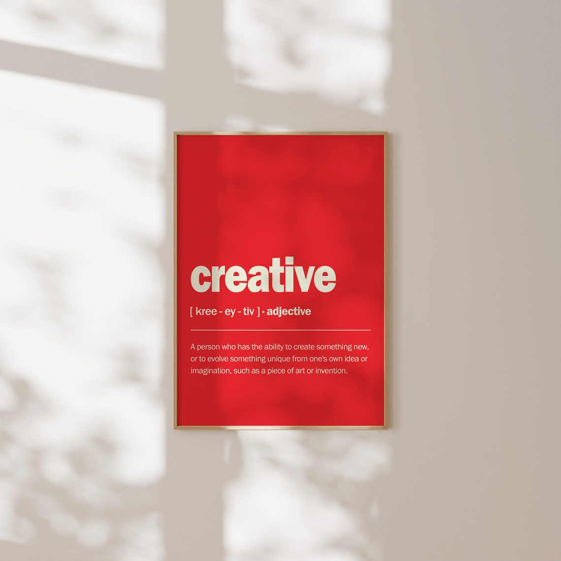 Creative Dictionary Definition Red Bold Minimalist Artist Poster - Image 5