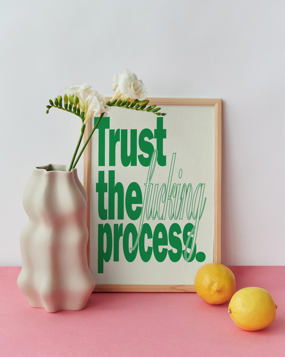 Trust the Fucking Process Green Bold Typography Motivational Poster - Image 2