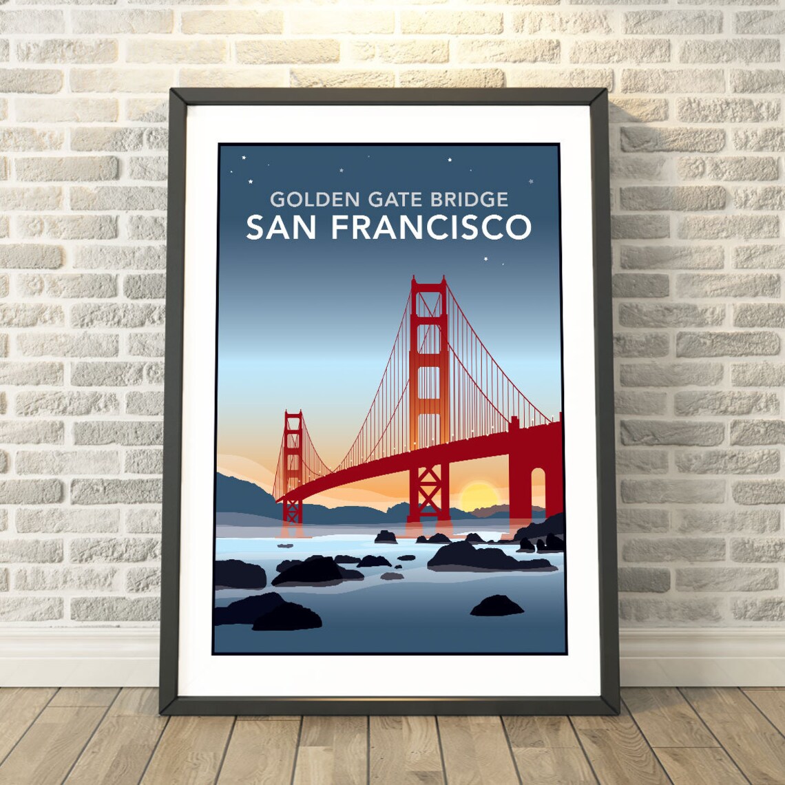 Golden Gate Bridge San Francisco Memory Travel Poster