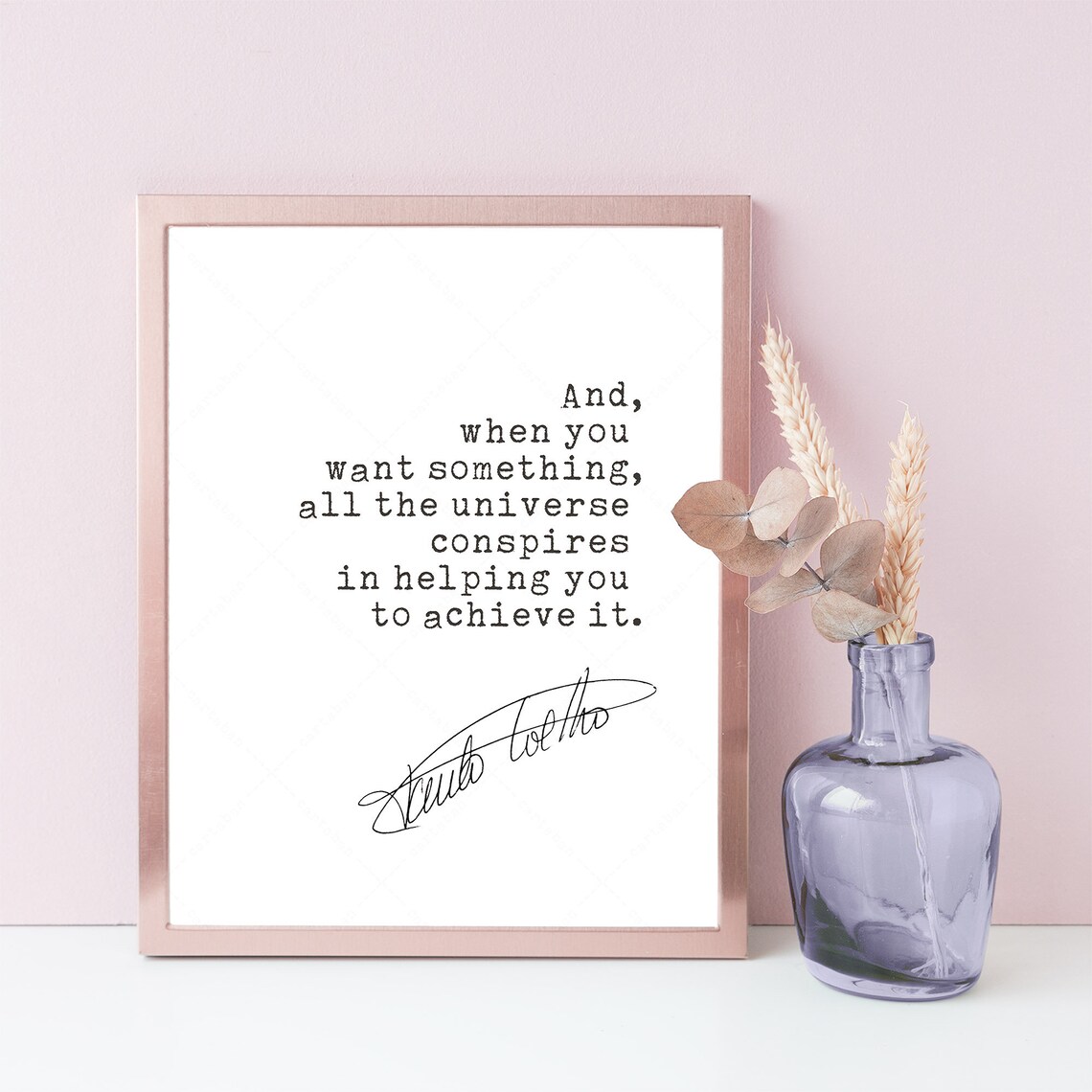 Paulo Coelho Quote, The Alchemist Book Lover Art Print - Image 3