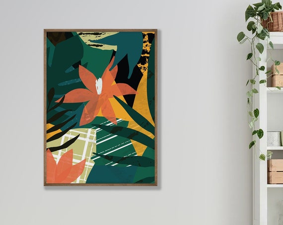 Colorful Jungle Poster Wall Art Style Printed