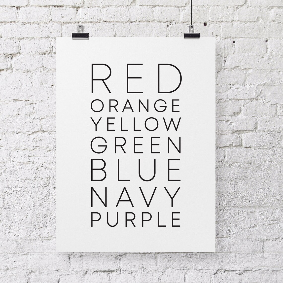 Rainbow Colors Art Modern Wall Art Nursery Wall Art Print Graphic Poster Minimalist Art Interior Poster Monochrome - Image 3