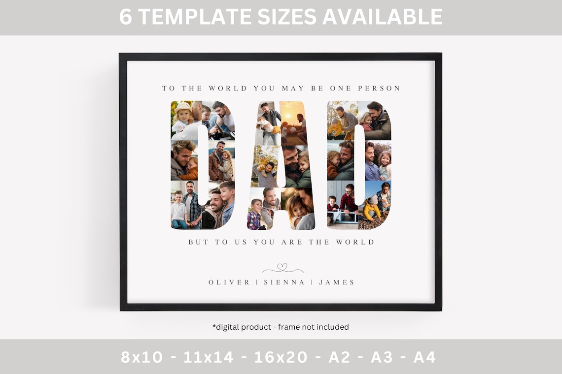 Dad Photo Collage - Customizable Template - Image 4
