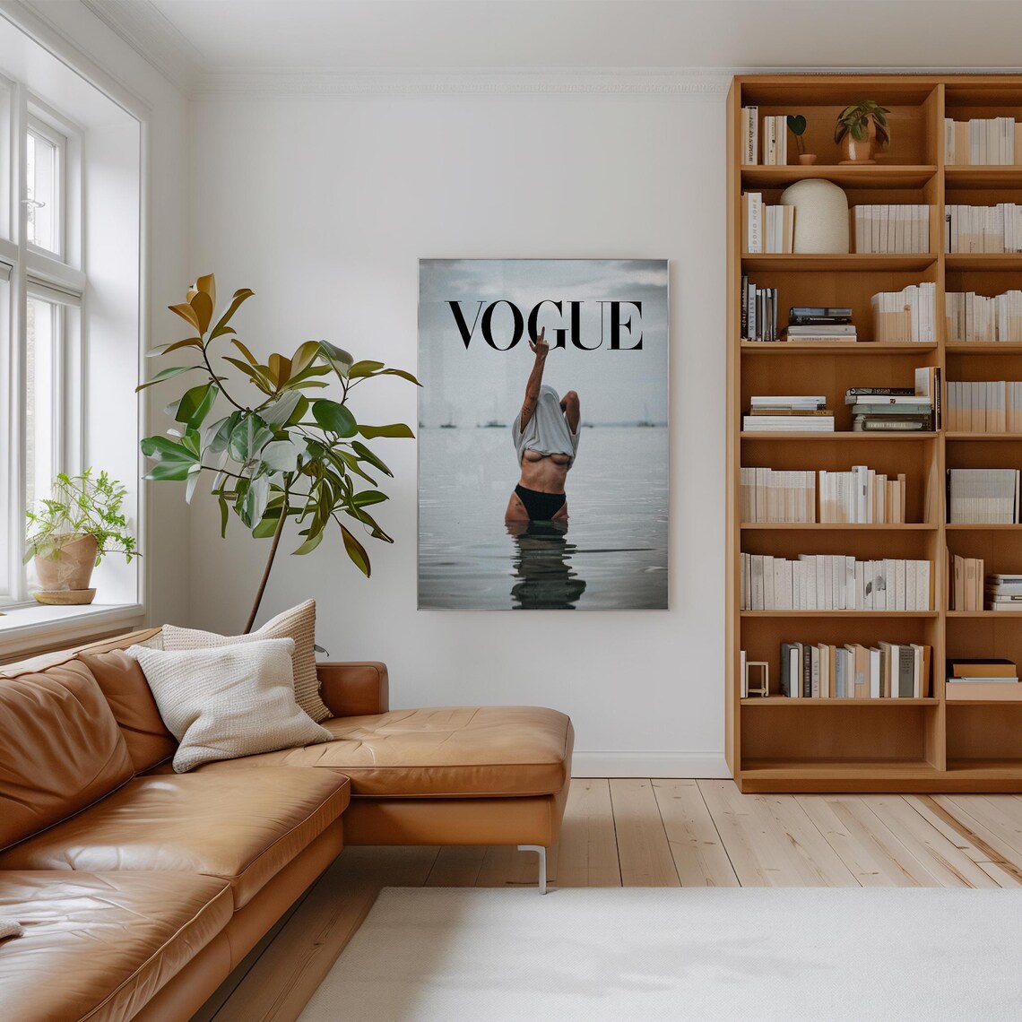 Vogue Style Rebellious Ocean Water Portrait Edgy Fashion Photo Poster - Image 2