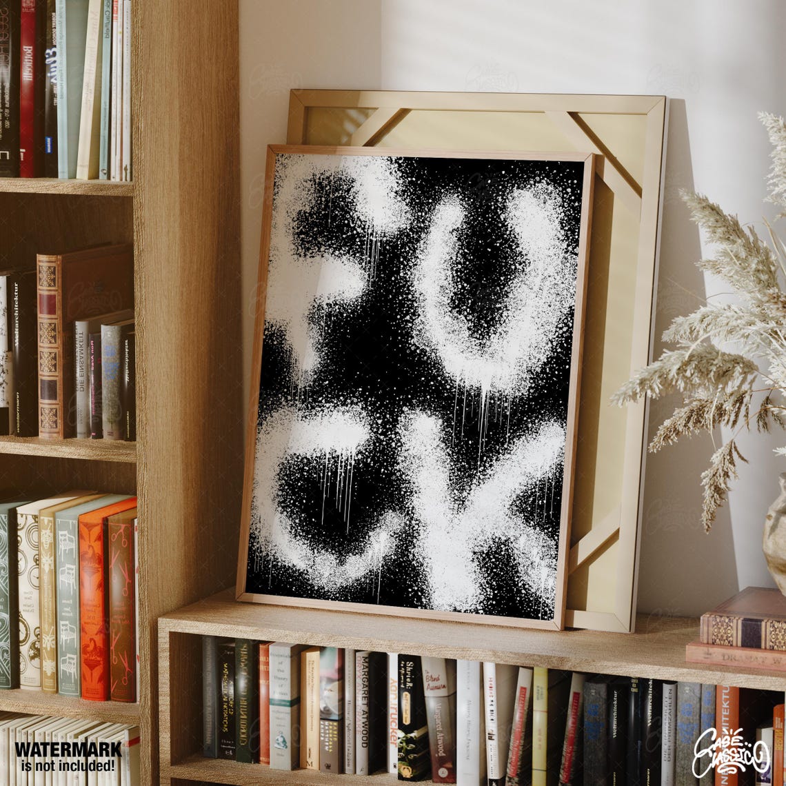 Fuck White Spray Paint Graffiti Bold Black Background Poster - Image 2
