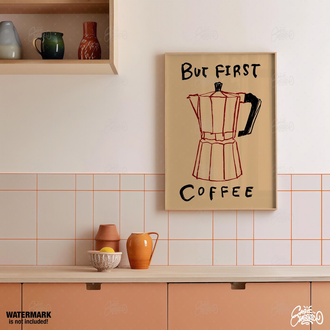 But First Coffee, Minimalist Kitchen Wall Art - Image 4