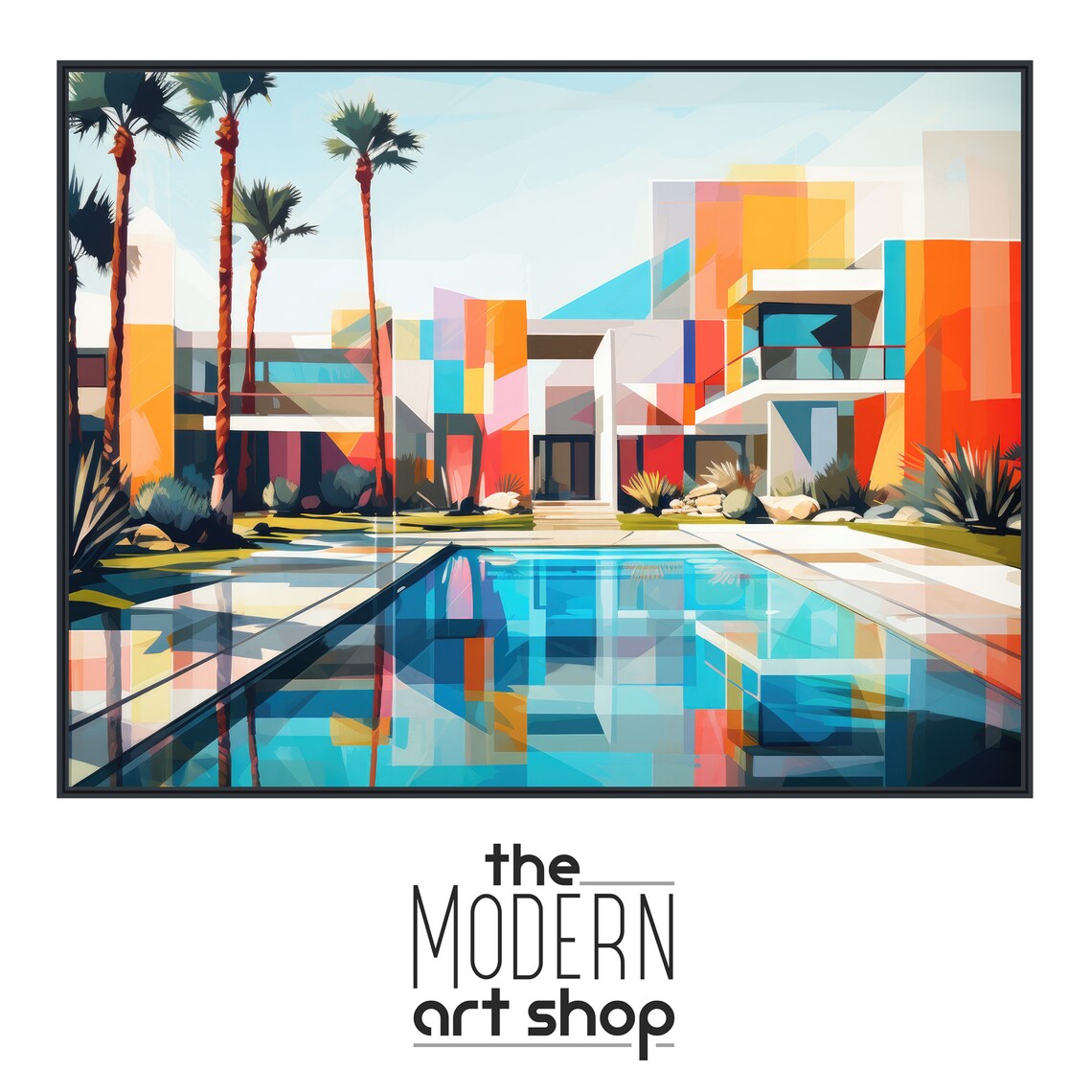 Palm Springs Mid Century Architecture, Retro Poster - Image 4