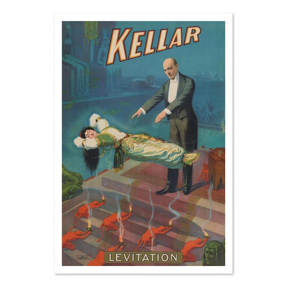Harry Kellar Grand Levitation 1900 Vintage Stage Magic Poster