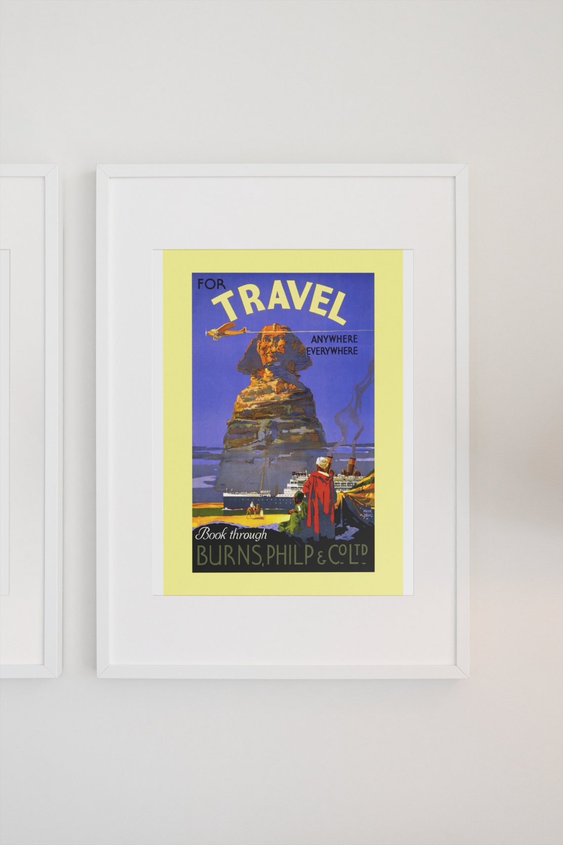 For Travel Anywhere Everywhere Vintage Sphinx Egypt Travel Poster - Image 3