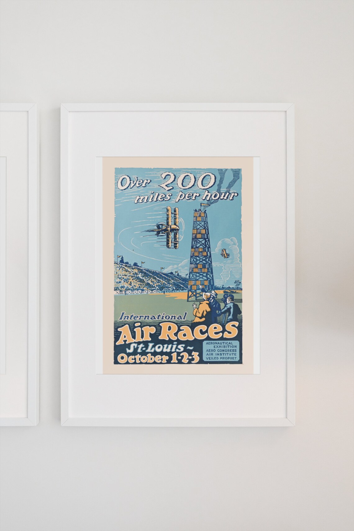 International Air Races St Louis October Vintage Aviation Poster - Image 3