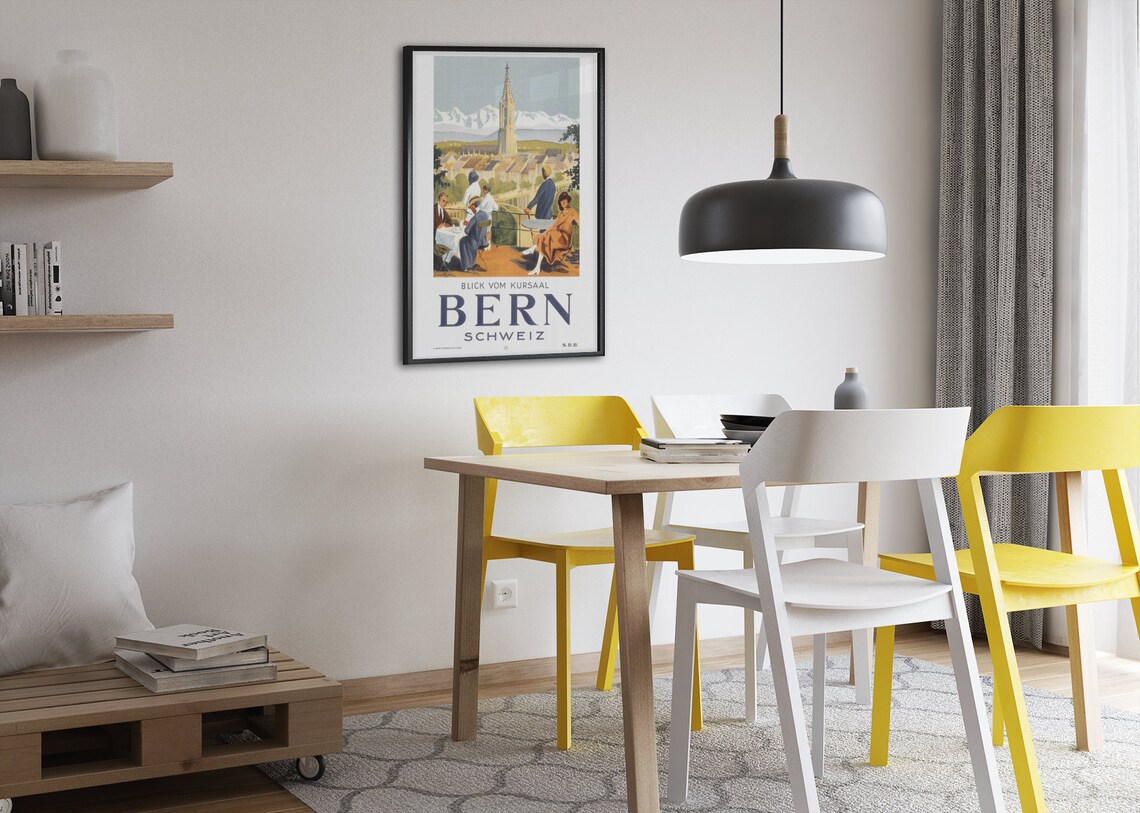 Bern Switzerland Vintage Style Swiss Travel Poster - Image 2