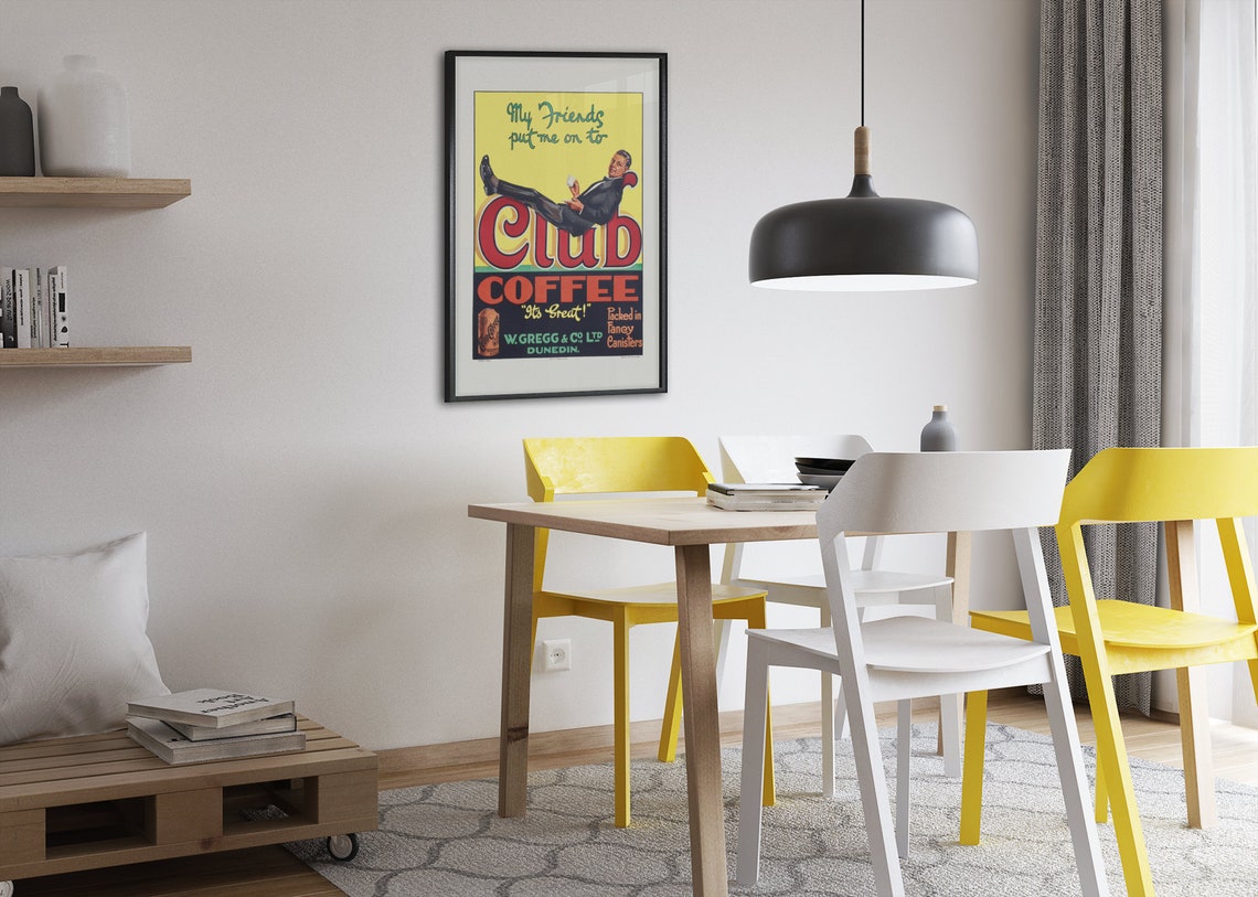 Club Coffee Its Great Gregg Dunedin Vintage Coffee Ad Poster - Image 2