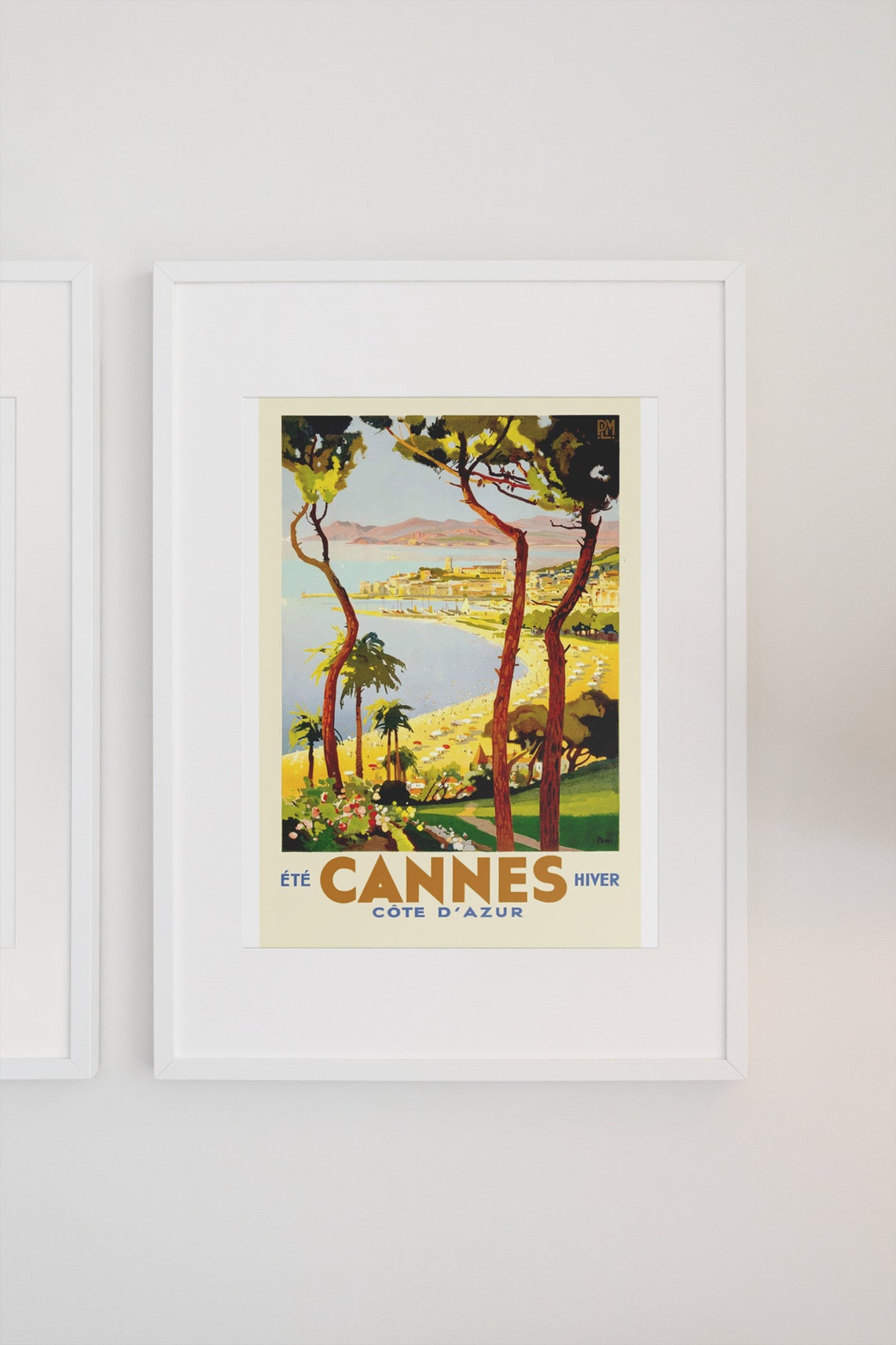 1930s Cannes France Vintage Style French Travel Poster Classic Collection Art Print For Gifts And Wall Art Dcor - Image 3