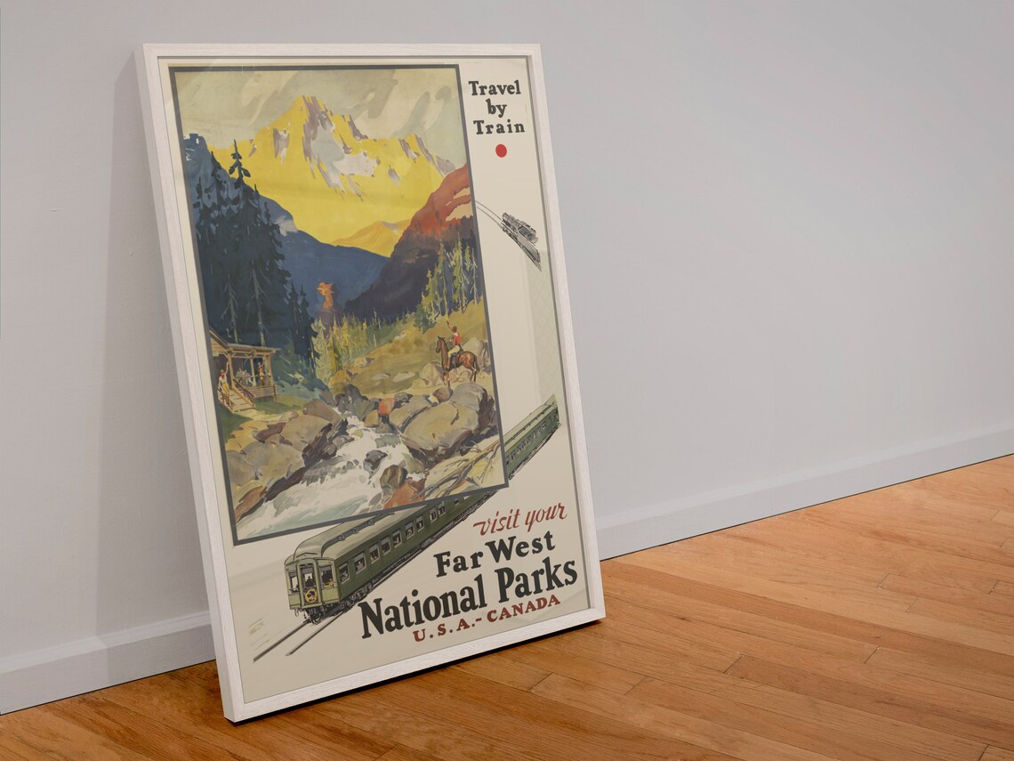 1930s Far West National Parks Vintage Travel Poster - Image 4